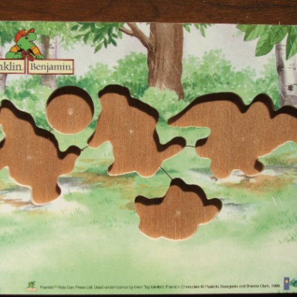 Franklin Benjamin Peg Puzzle 5 Piece Vintage Irwin COMPLETE (P76) - Picture 2 of 3